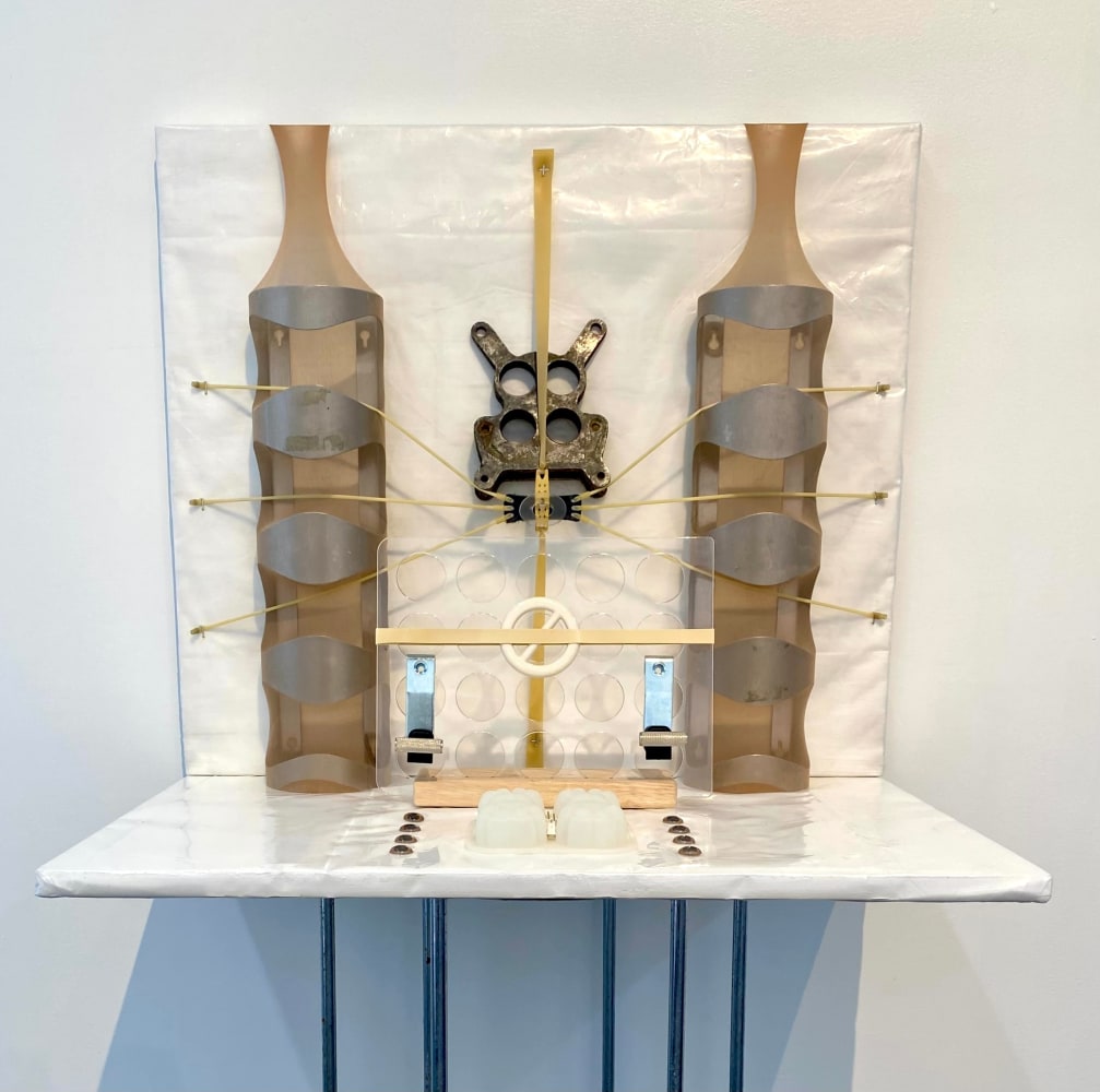 Rachel Jahr  Souvenirs of Touch  24&quot; x 28&quot; x 18&quot;  Multi-Media; Acrylic, Silicone, Wood, Metal, Plastic  2024