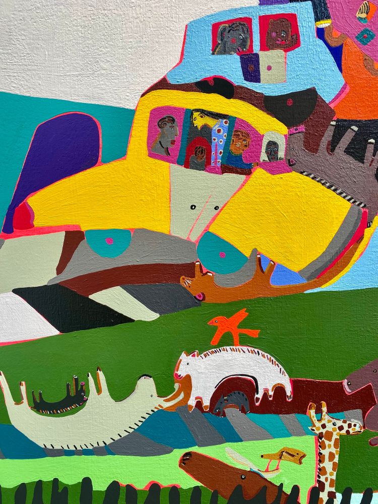 The Black Goat  36” x 48”  Acrylic On Linen