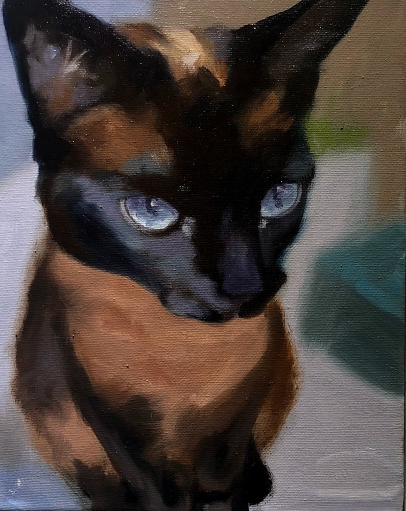 Midnight  10&quot; x 8&quot;  Oil On Canvas
