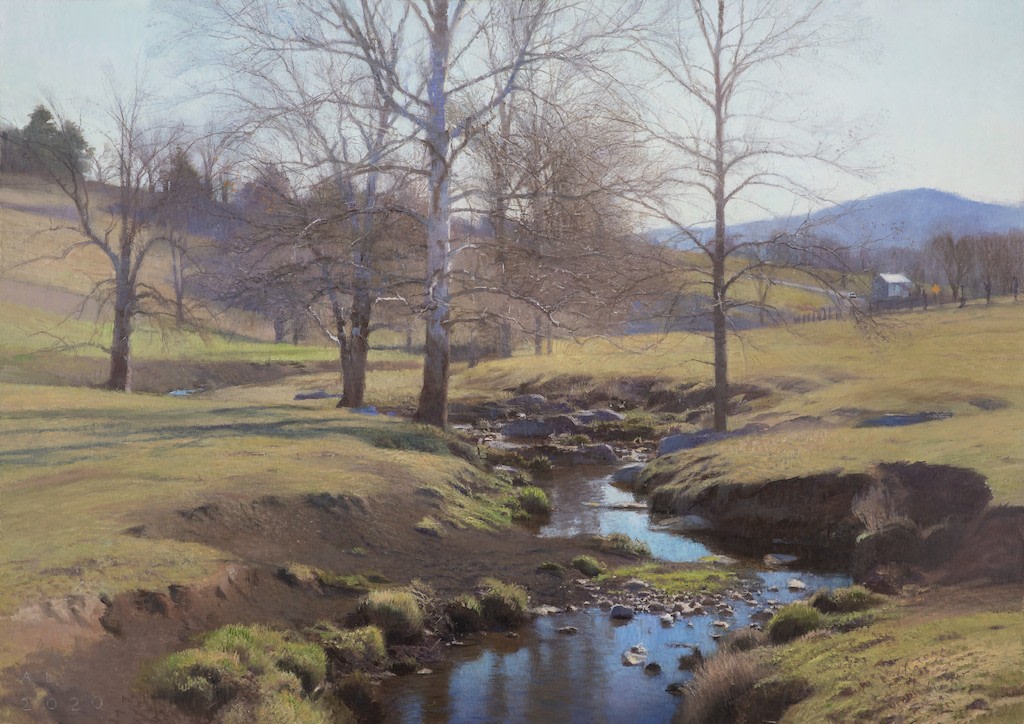 Ann Lofquist, Swover Creek  28&quot; x 39&quot;  Oil On Canvas
