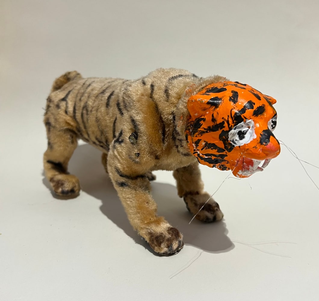 Bethann Parker, A New Tiger Skin  5&quot; x 7&quot; x 15&quot;  Plaster And Acrylic On Found Object