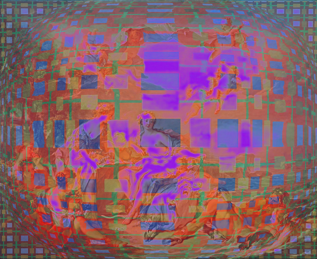 The Rape Of Europa, (After Boucher And Vasarely)  2022  13&quot; x 19&quot;  Digitally Produced Print