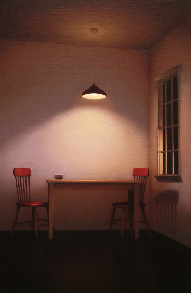 Dinner Is Still Warm  36&quot; x 24&quot;  Oil On Mounted Linen