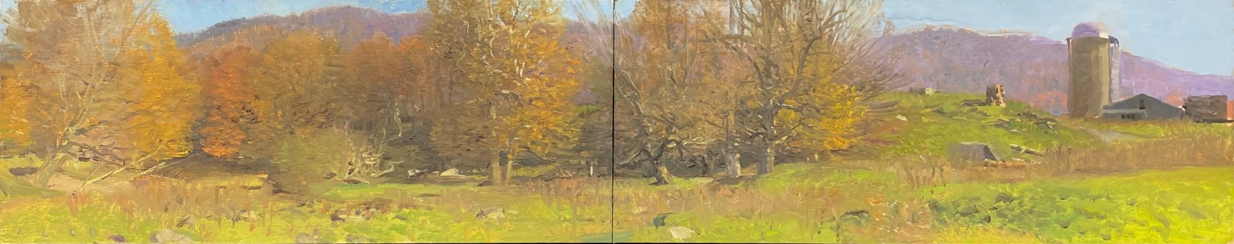 Middletown I  4.75&quot; x 23.5&quot;  Oil On Panel