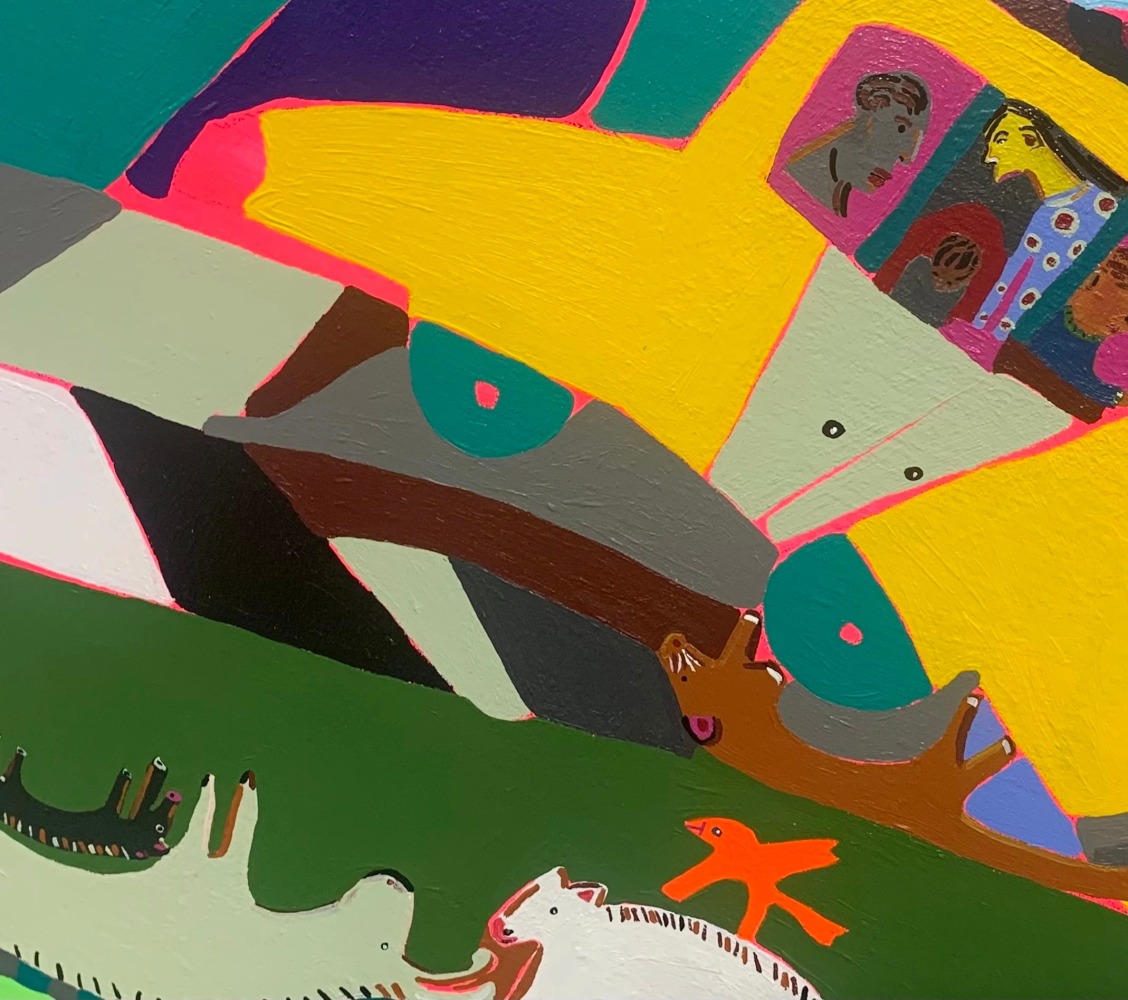 The Black Goat  38” x 50”  Acrylic On Linen