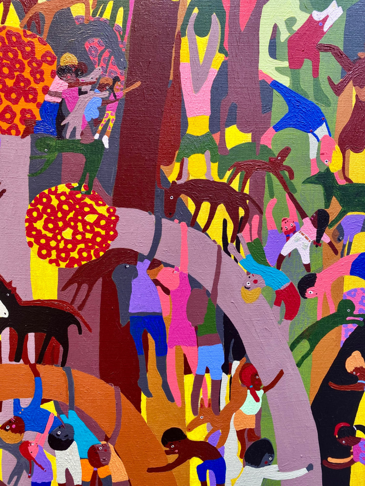 Holding On  32” x 50”  Acrylic On Linen
