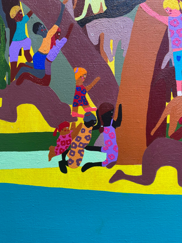 Holding On  32” x 50”  Acrylic On Linen