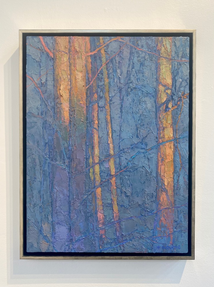 Silvery Morning Woods  24&quot; x 18&quot;  Oil On Belgian Linen