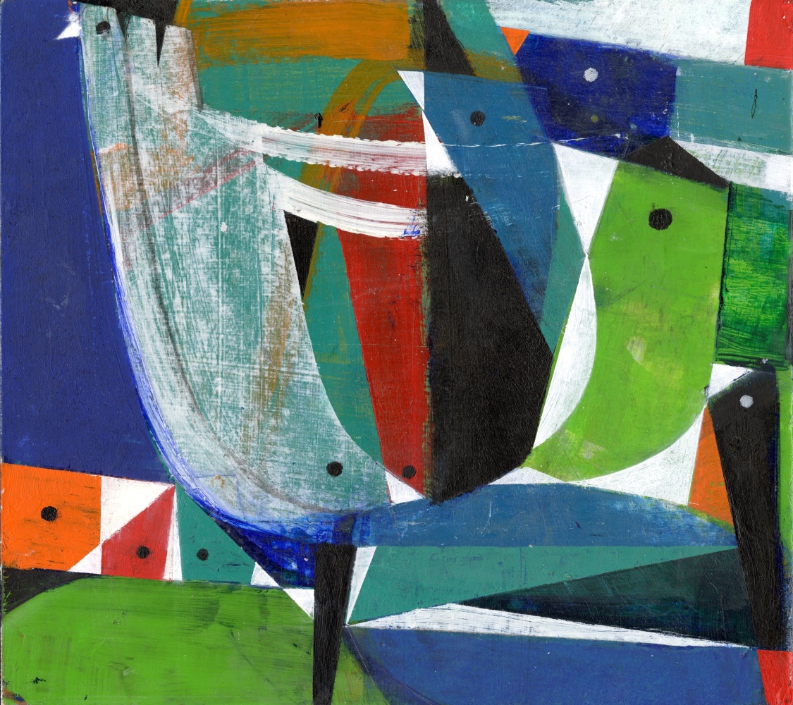Flock 3  10" x 11.25"  Acrylic On Panel