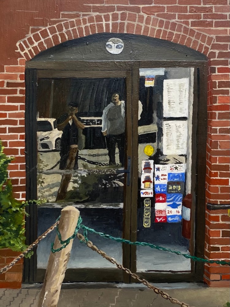 Tour Guide  14″ x 11″  Oil On Panel