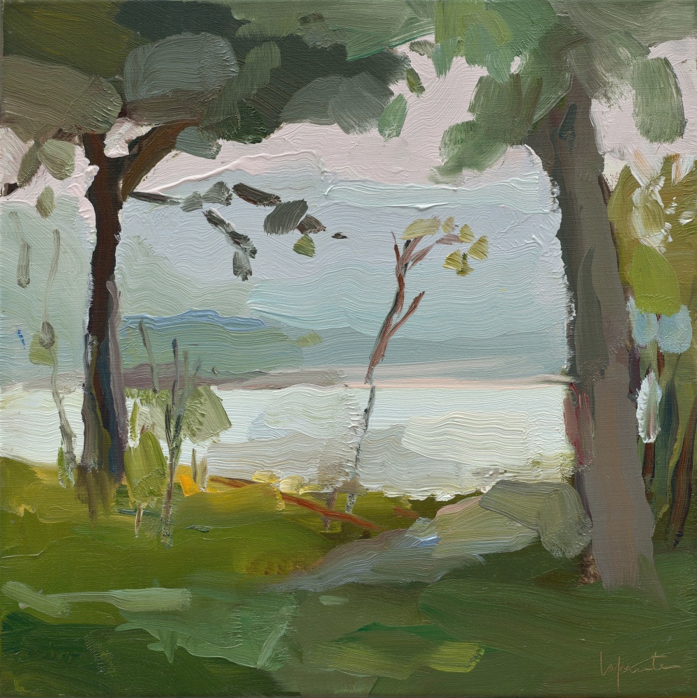 Shady View Of Misty Cove  12&quot; x 12&quot;  Oil On Linen