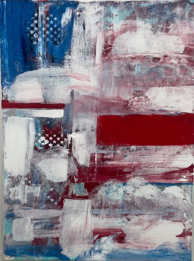 MANOLIS PROJECTS, AMERICAN FLAG, 4TH OF JULY, CAMILLA WEBSTER, ABSTRACT EXPRESSIONISM