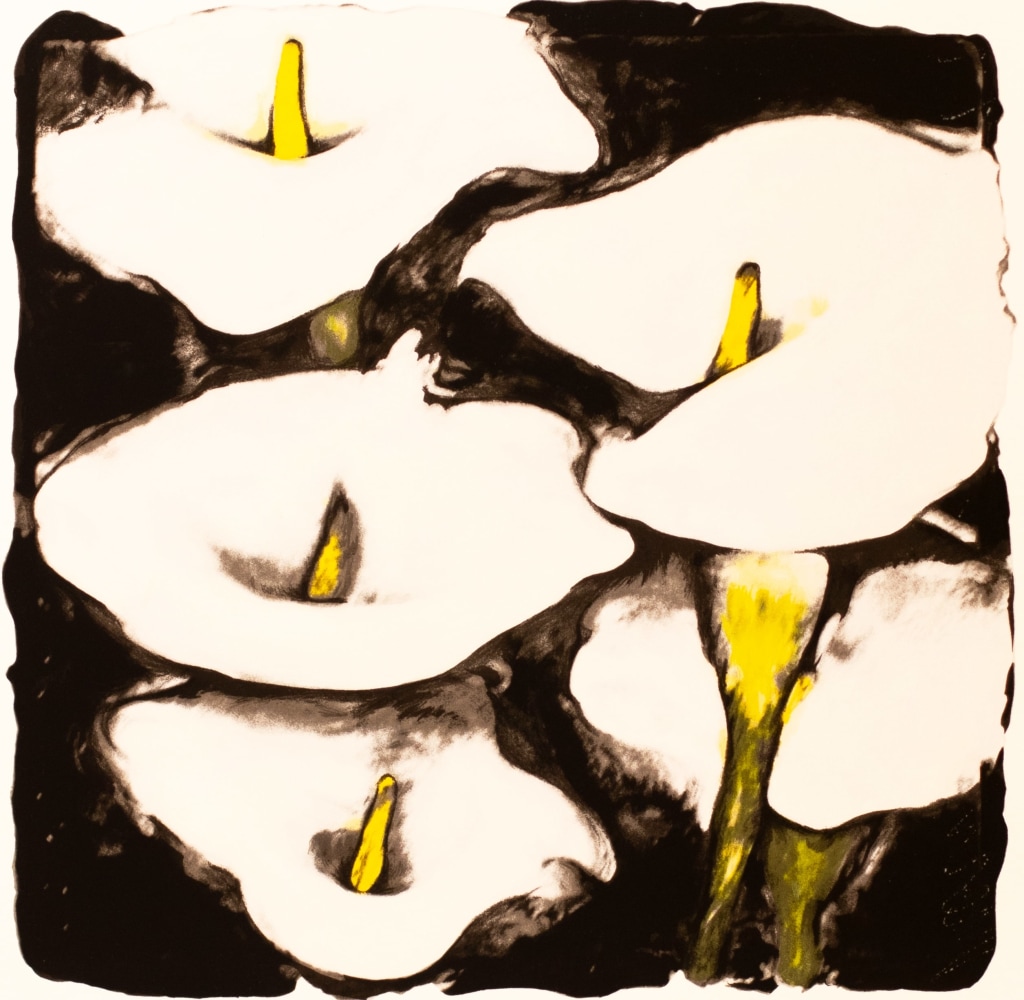 Donald Sultan, Untitled (Cala lilies)From Visual Poetics, 1998, Serigraph on paper, 22 x 17 inches, edition 171 of 395, Donald Sultan Prints