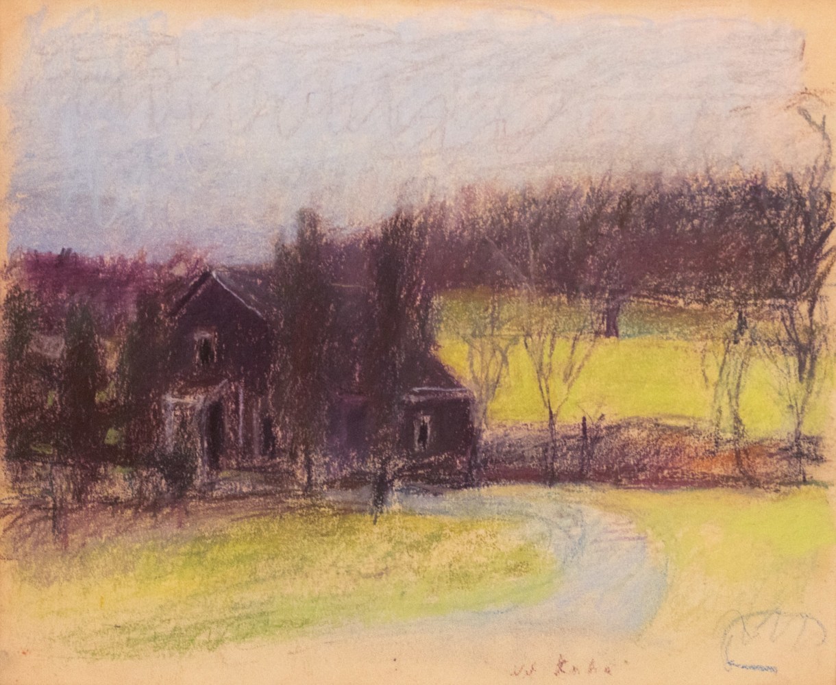 Wolf Kahn, In Green Camp, 1982, Pastel on paper, 14 x 17 inches