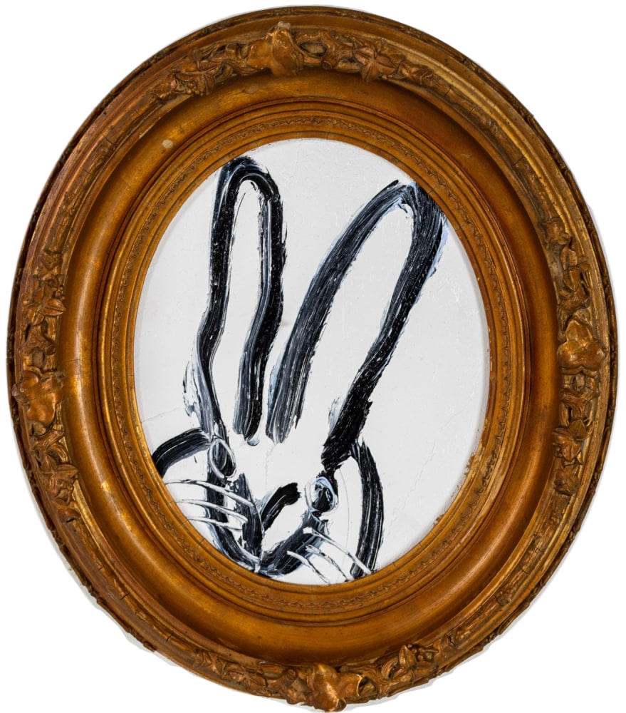 Hunt Slonem, Monte Bunny Painting, 2021, oil on wood, 10 x 8 inches, Hunt Slonem bunnies for sale