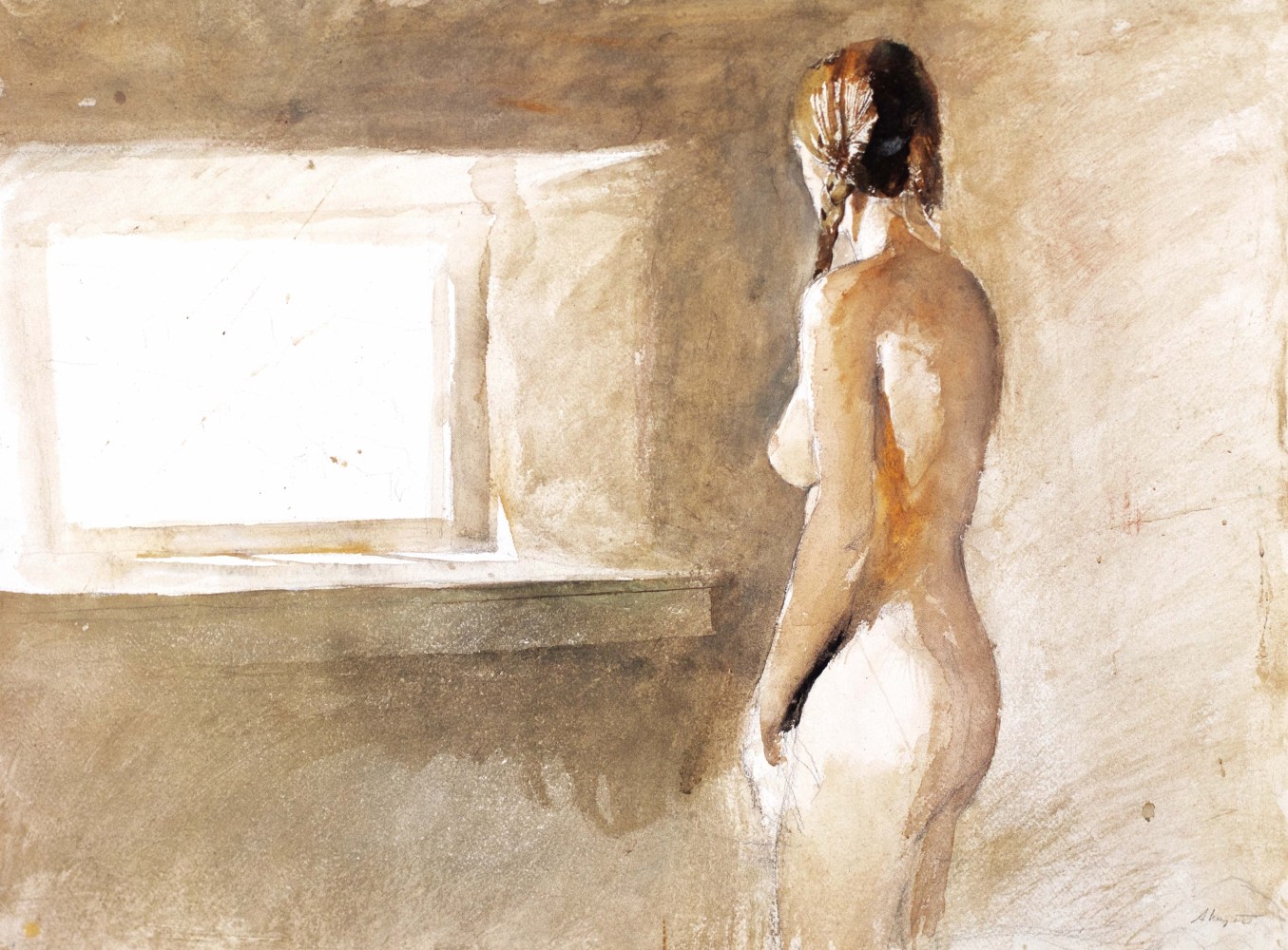 Andrew Wyeth, Helga-Nude, 1978, Offset Color Lithograph, 11.5 x 15.5 inches, Andrew Wyeth prints for sale