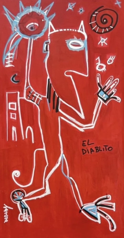 Fernanda Lavera, El Diablillo, 2019, Graffiti and Street Art for Sale at Manolis Projects Art Gallery, Miami, Fl