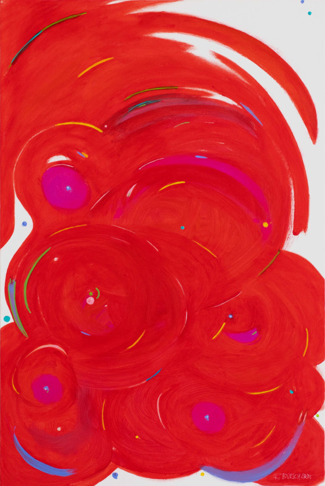 Ron Burkhardt, Voluptous Circles, 2022, Acrylic on canvas, 40 x 30 inches