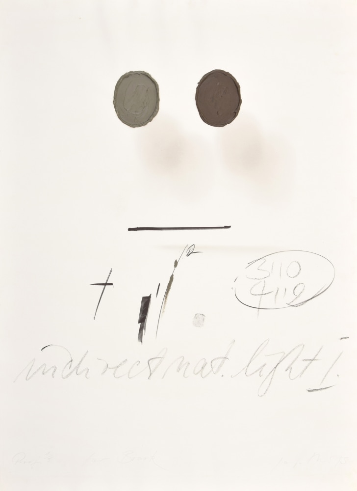 George Stever, Indirect Natural Light 1973, Lithograph with 3D elements in acrylic paint, 41.5 x 29.5 inches, Proof 1_5