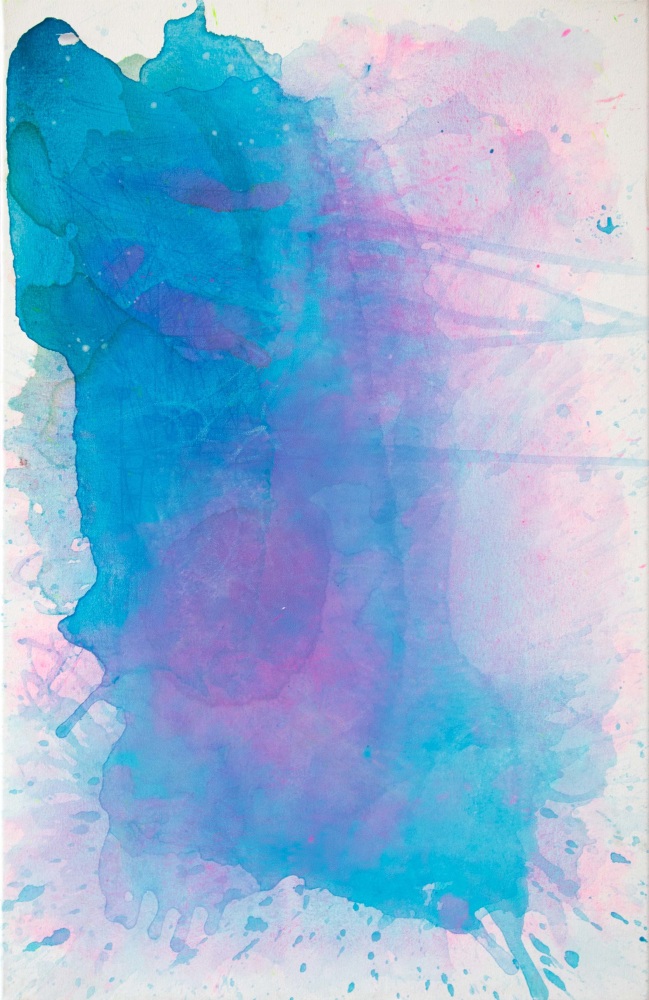 J. Steven Manolis' Light blue and pink abstract wall art, &quot;Sunset Pink &amp; Blue (Light movements) 2,&quot; 2022, Acrylic on canvas, 36 x 24 inches, available for sale at manolis projects gallery, Miami, Florida