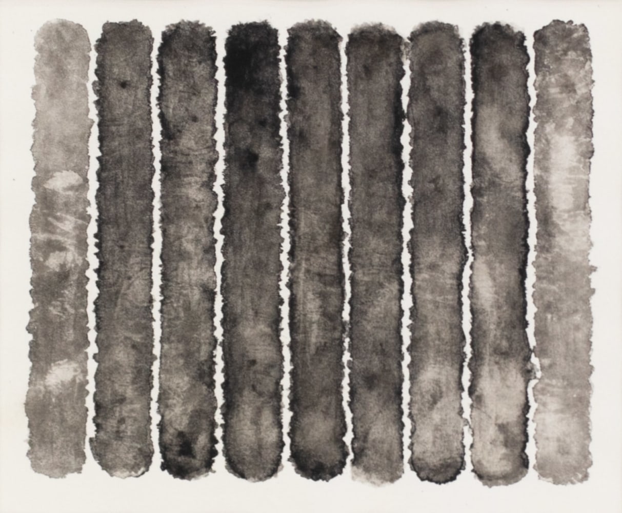 J. Steven Manolis, Molecules (Black &amp; White), 2008, watercolor, 18 x 20 inches, Black and White Abstract painting, Abstract expressionism art for sale at Manolis Projects Art Gallery, Miami, Fl