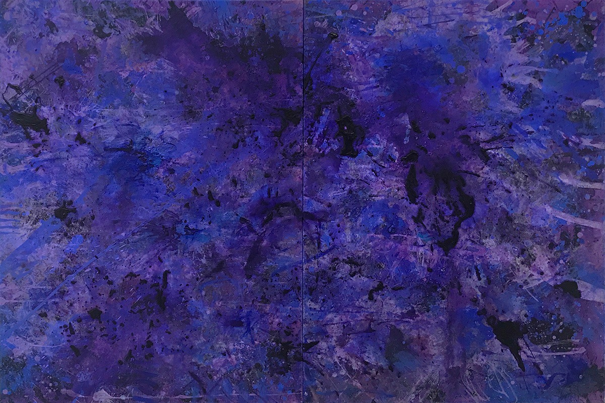 J. Steven Manolis, PurpleField, 2017, 48 x 72 inches, 48.72.01, Acrylic on canvas