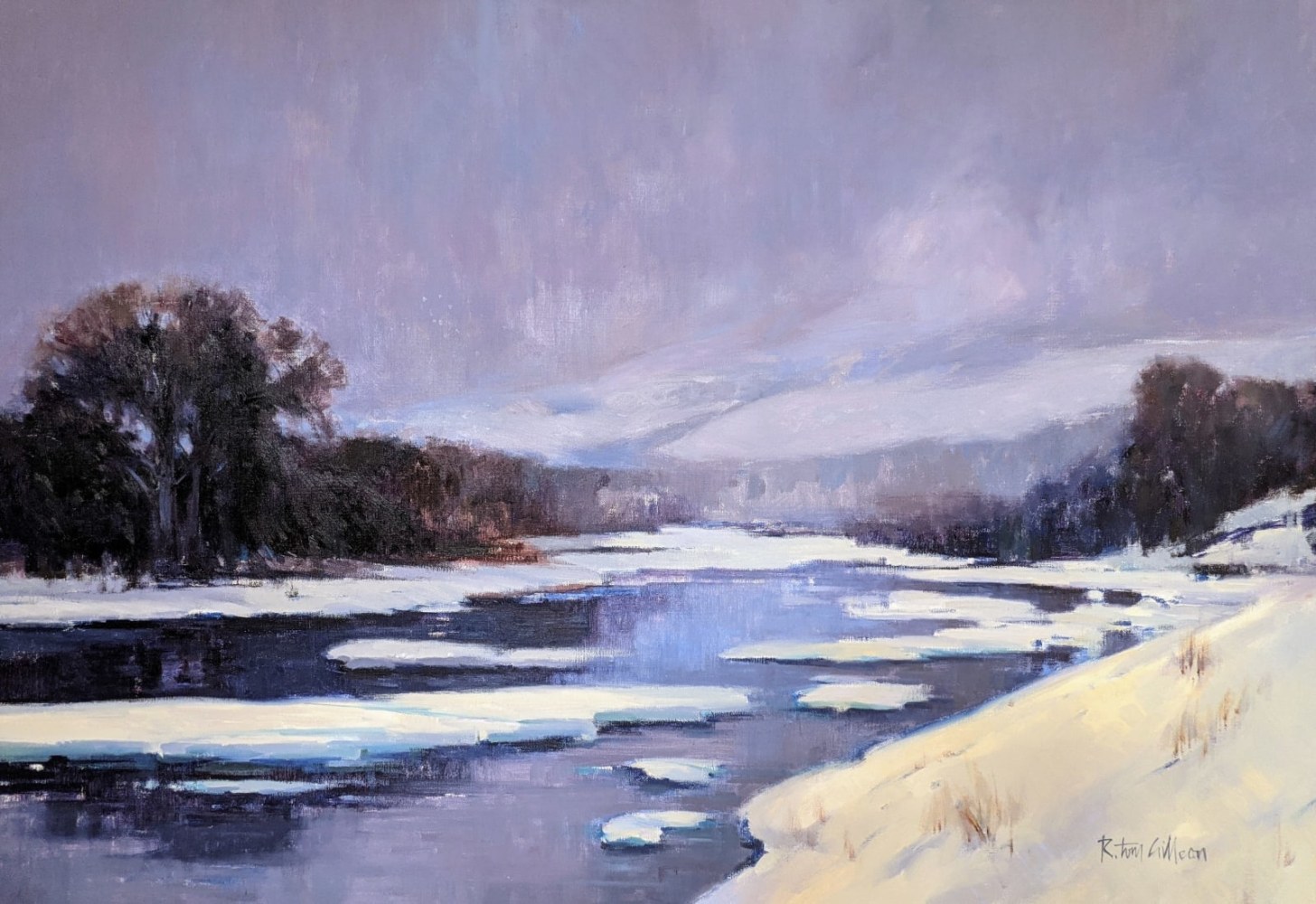 Missouri River Winter

Oil on canvas

48 x 72 inches&amp;nbsp;

AVAILABLE