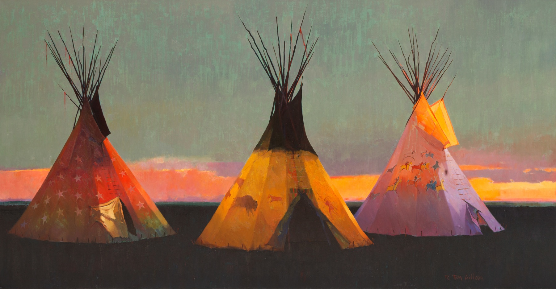 Native Trilogy
Oil on canvas
56 x 90 inches
SOLD