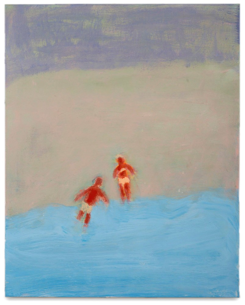 Katherine Bradford, Two Swimmers, Pearly Gray Light, 2016
