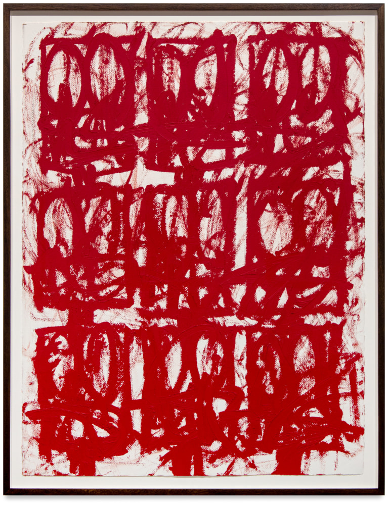 Rashid Johnson, Untitled (Anxious Red Drawing), 2020