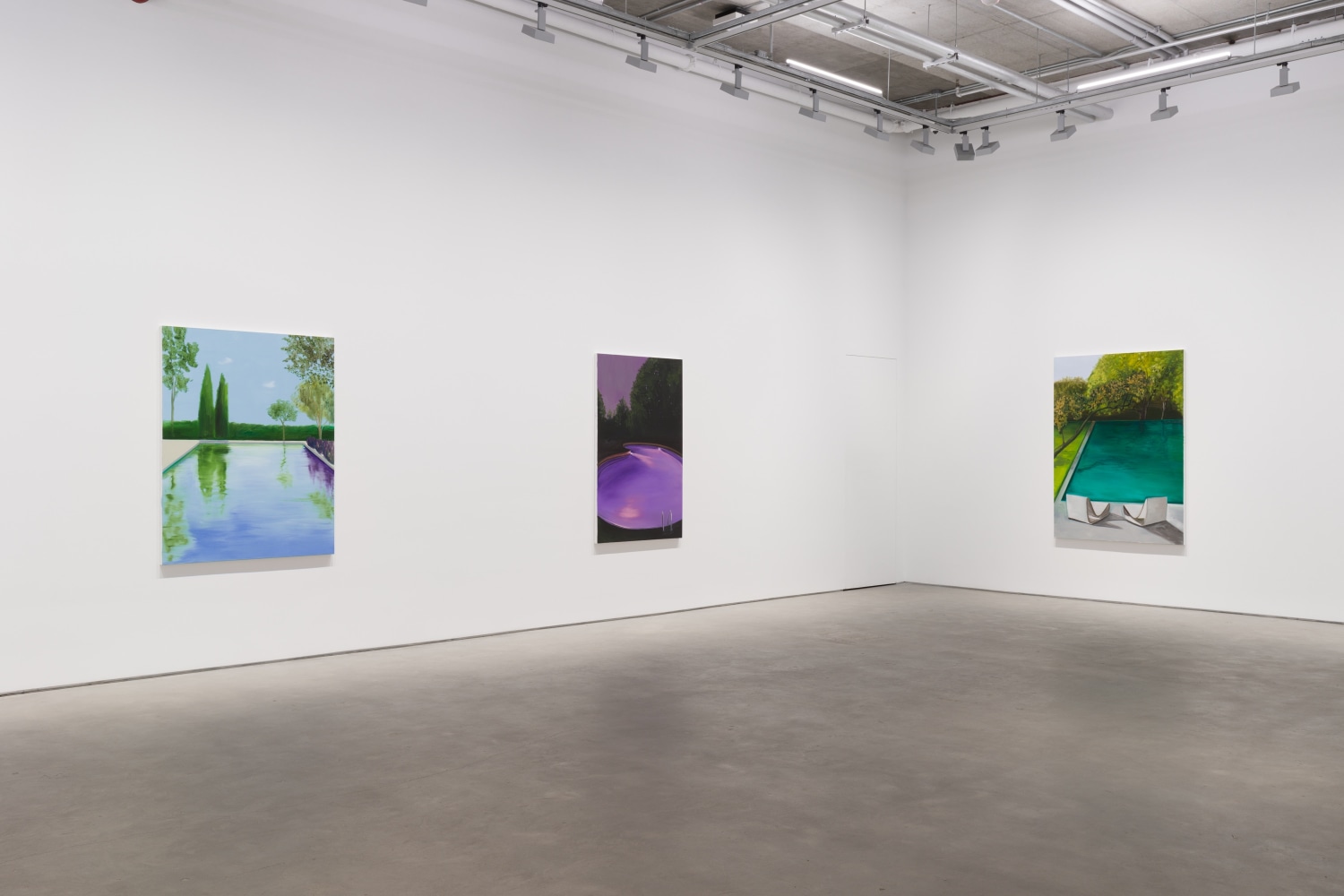 Salomón Huerta: Pool Paintings (installation view)