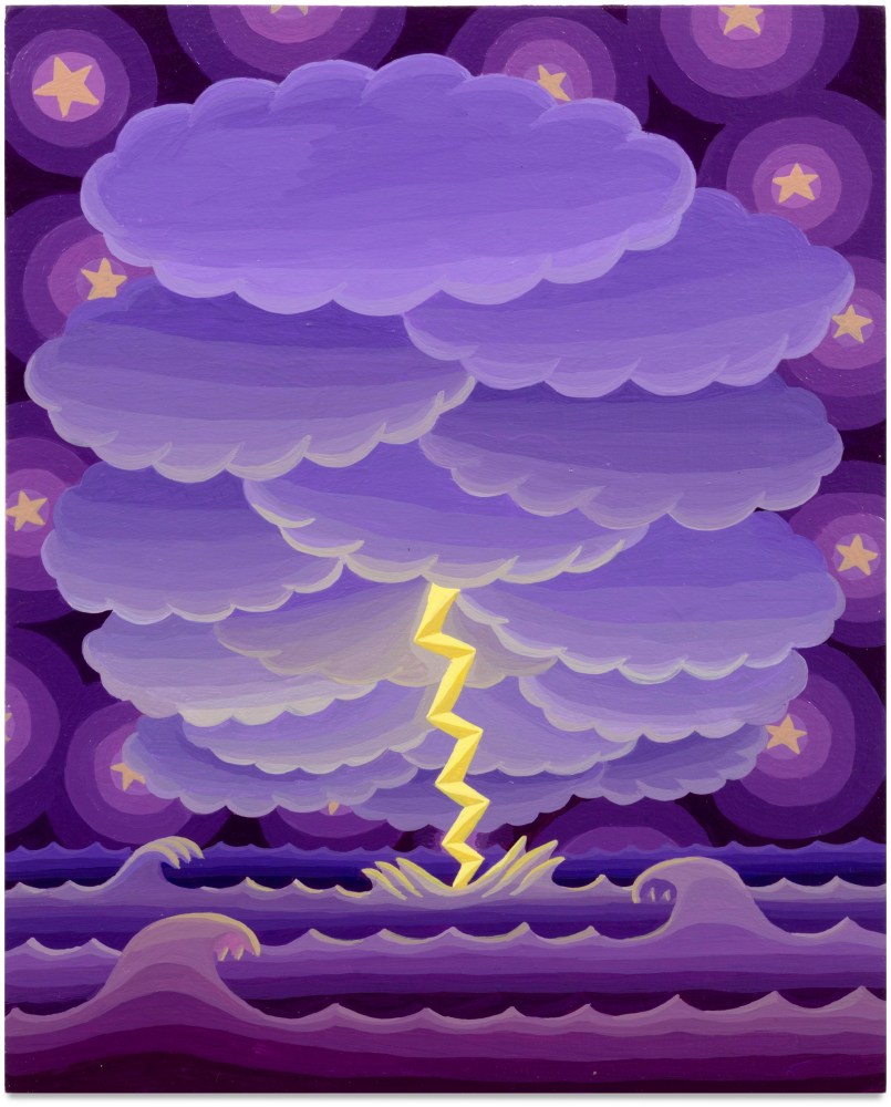Amy Lincoln, Purple Storm Clouds with Lightning, 2021