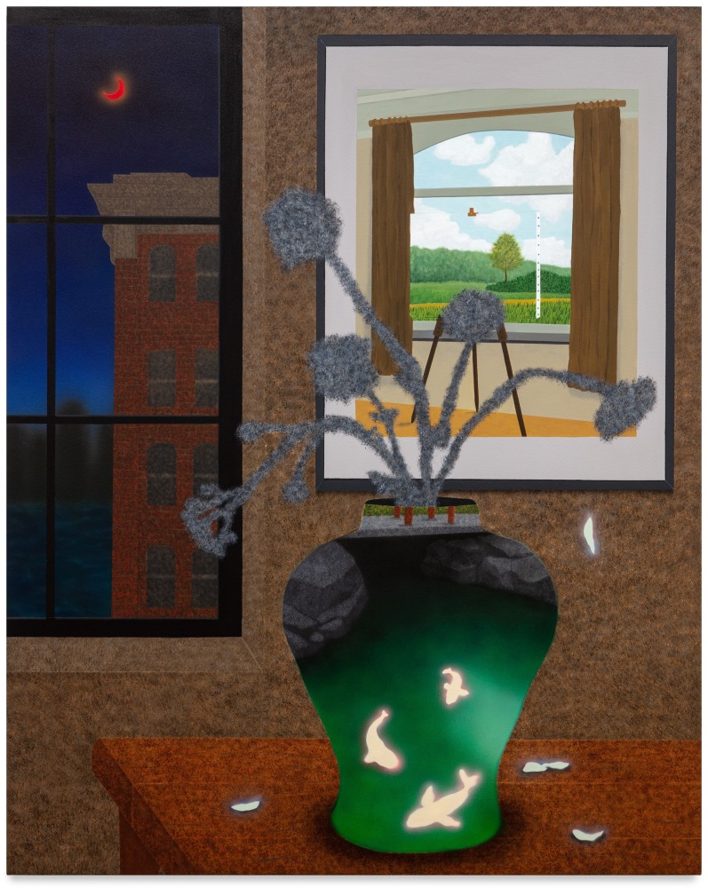 Sung Hwa Kim Still Life with Jar and Rene Magritte's The Human Condition 2023