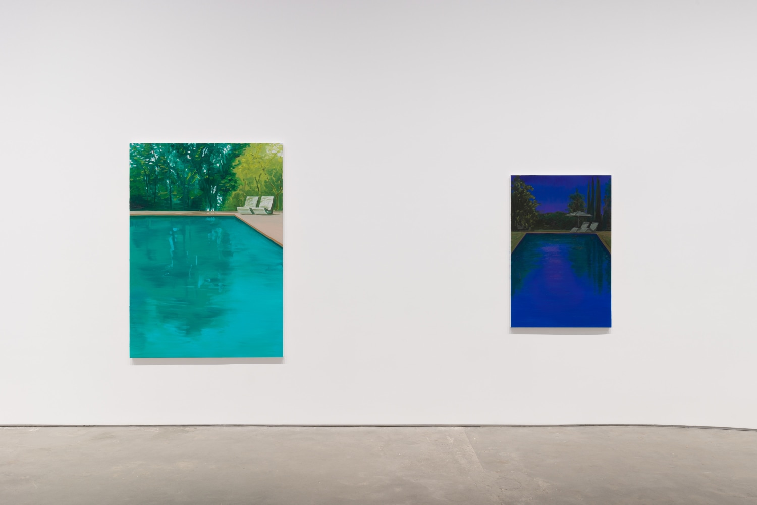 Salomón Huerta: Pool Paintings (installation view)