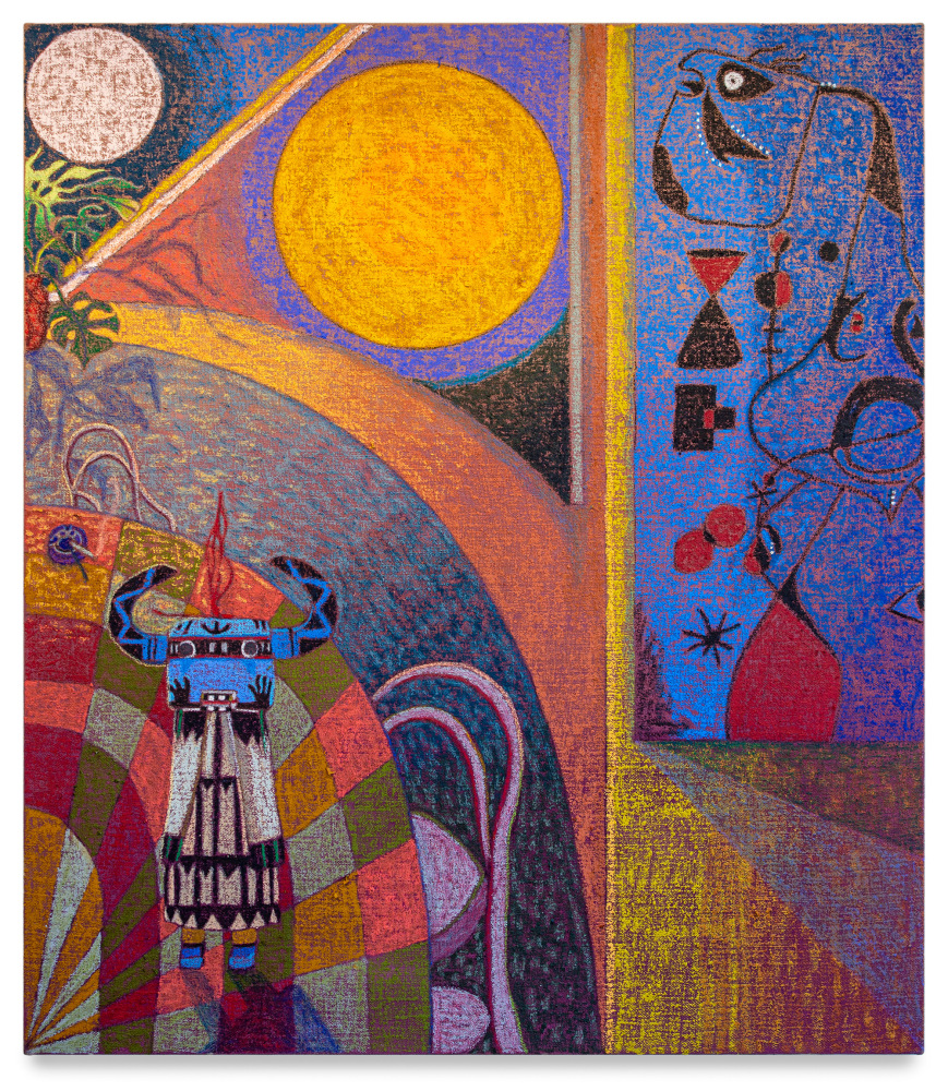 JJ Manford, Moon and Sun / Interior with Kachina Doll &amp; Joan Miro, 2020