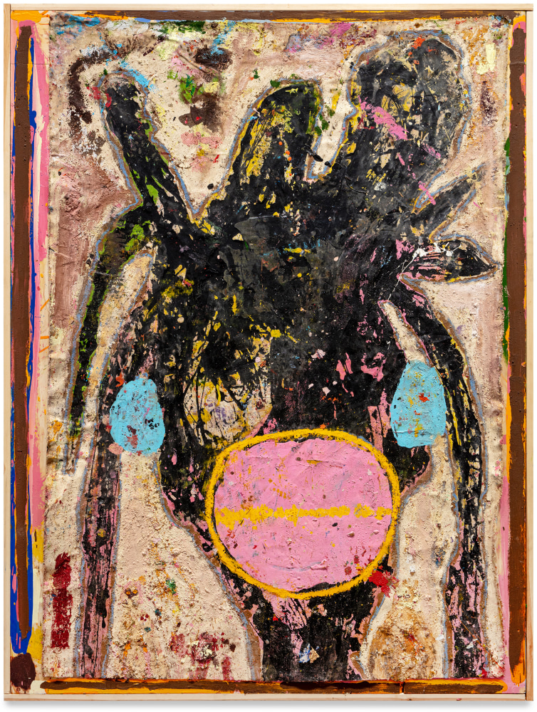 Jack Kabangu, Dark Face Painting: Swimmingpool (Brown), 2023-5