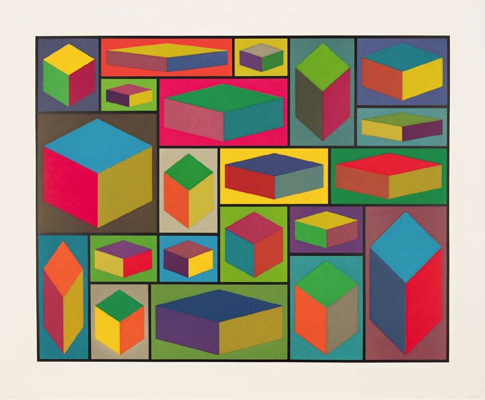 Sol Lewitt Distorted Cubes (C) 2001