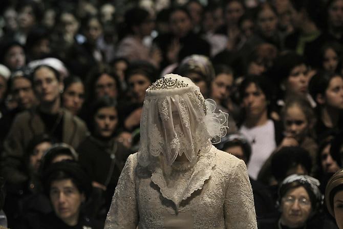 Wedding, Viznitz Hasidim, Bnei Brak, 2006,&amp;nbsp;C-Print,&amp;nbsp;14.5 x 21 inches