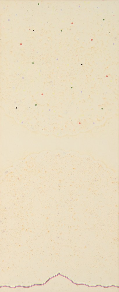 Surface Climate, 1971, gouache and pastel on paper, 21 x 8 1/2 inches