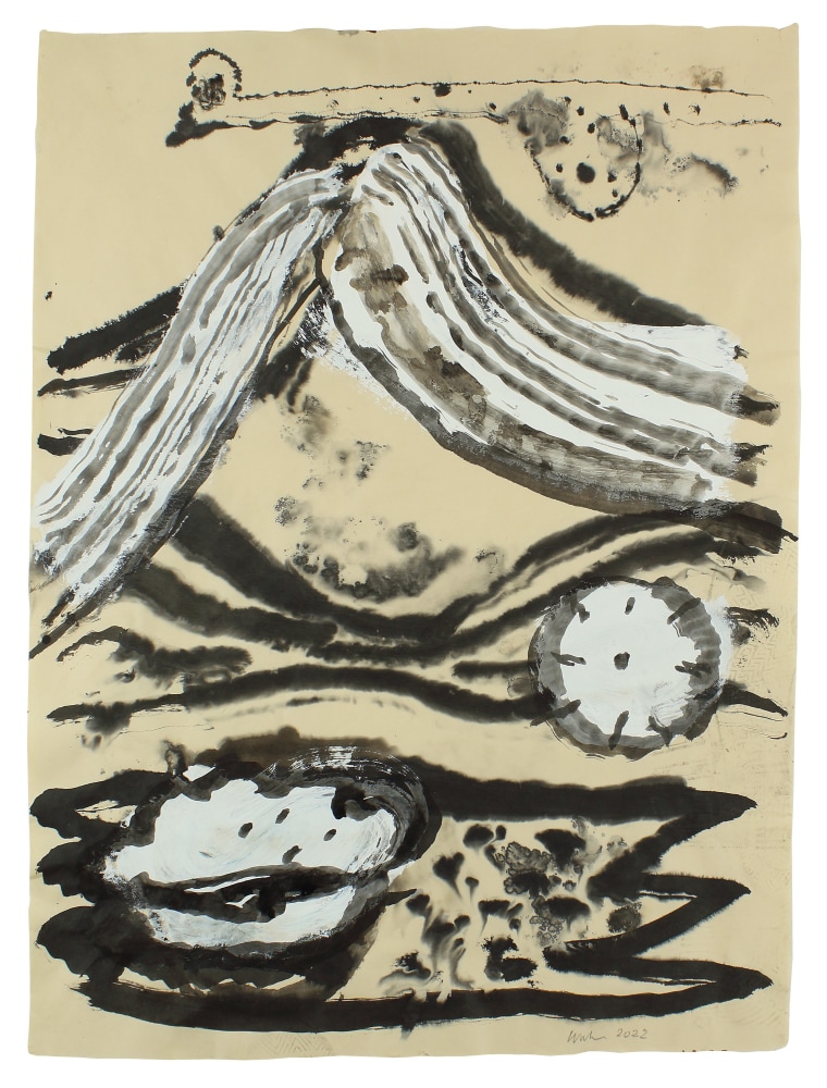 Untitled, 2022, gouache and ink on paper, 29 1/2 x 22 inches