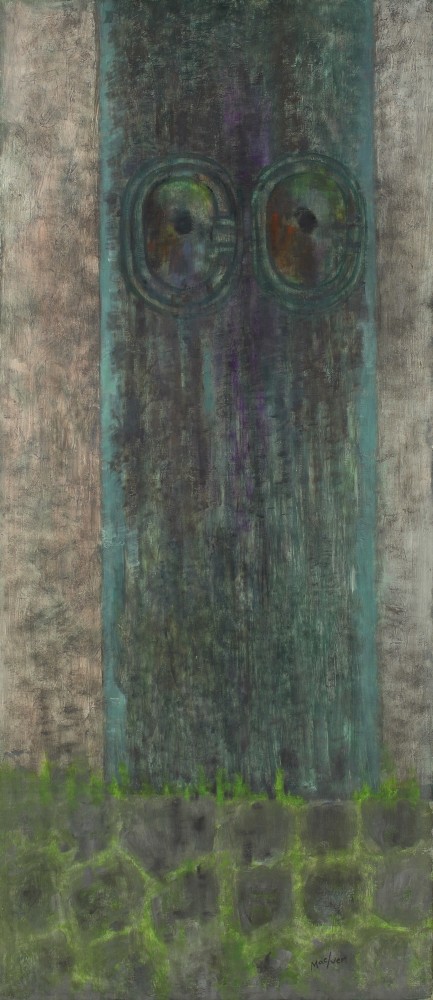 Loren MacIver, Regard Fixe, 1969, oil on canvas, 59 x 26 inches