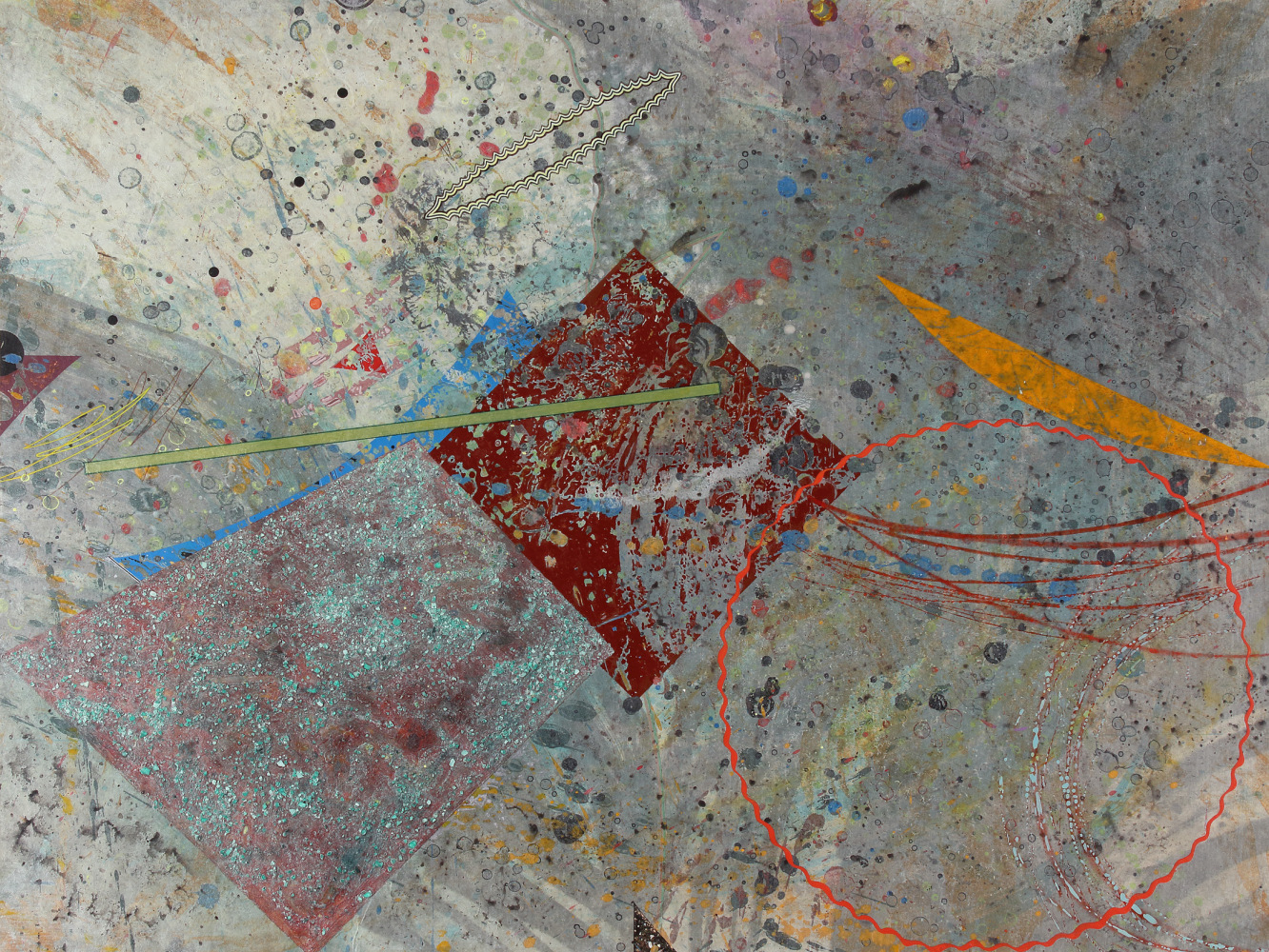 Else, 1979, lithographic ink on macre Japanese paper, acrylic, eggshell, crayon and pastel on paper, 21 1/2 x 28 1/4 inches