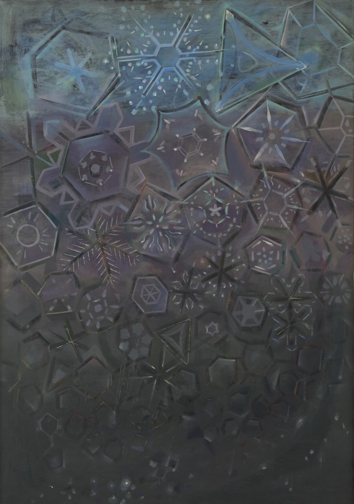 Loren MacIver, A Fall of Snow,&amp;nbsp;1948, oil on linen, 41 x 28 3/4 inches