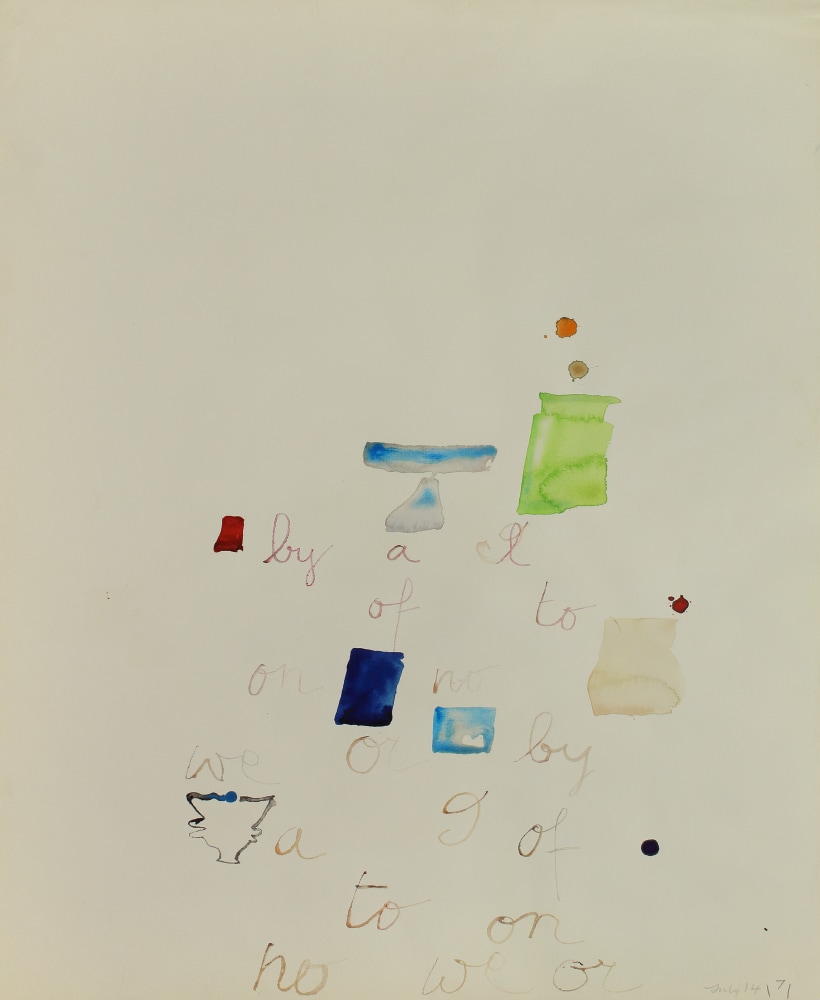 Clark Coolidge Series (July 14), 1971, watercolor on paper, 24 x 19 1/2 inches

Available