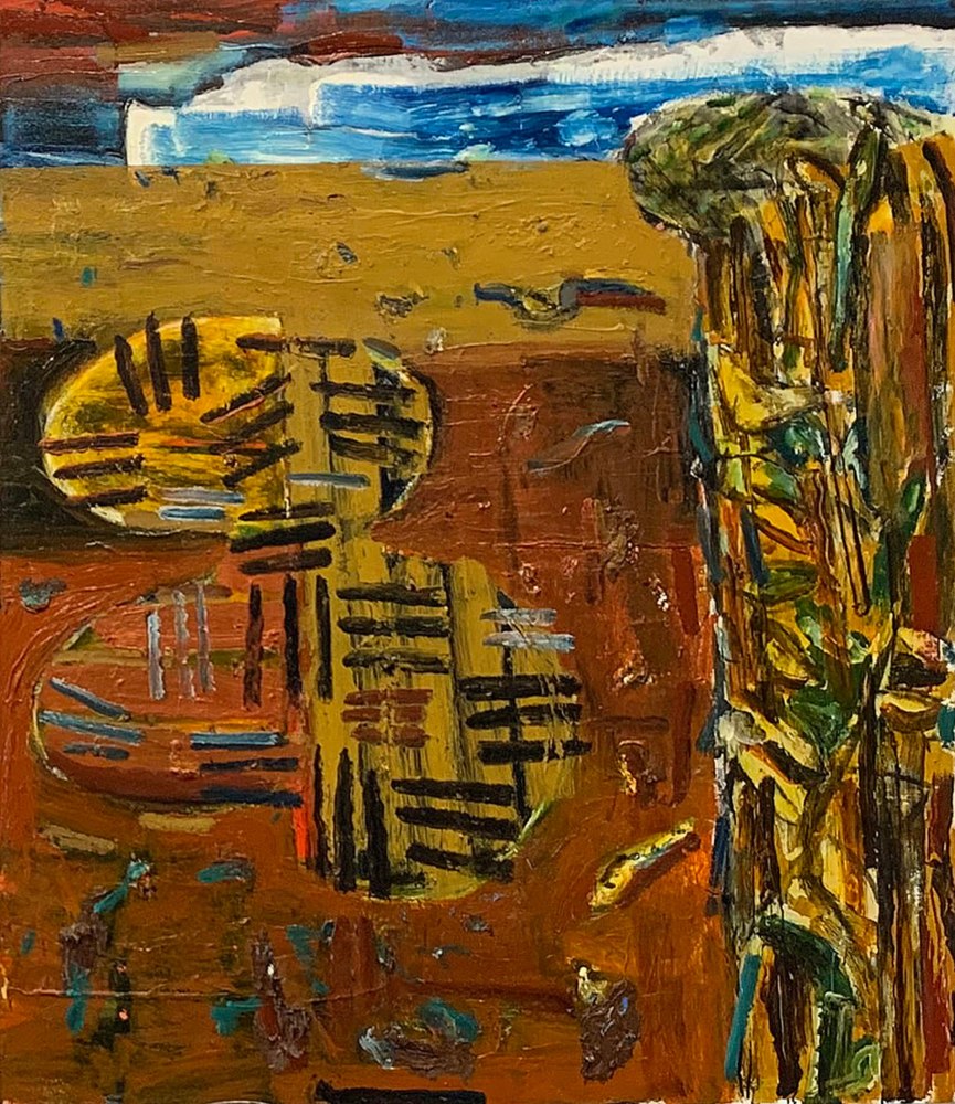 John Walker, March 2020 II, 2020, oil on canvas, 60 x 54 inches