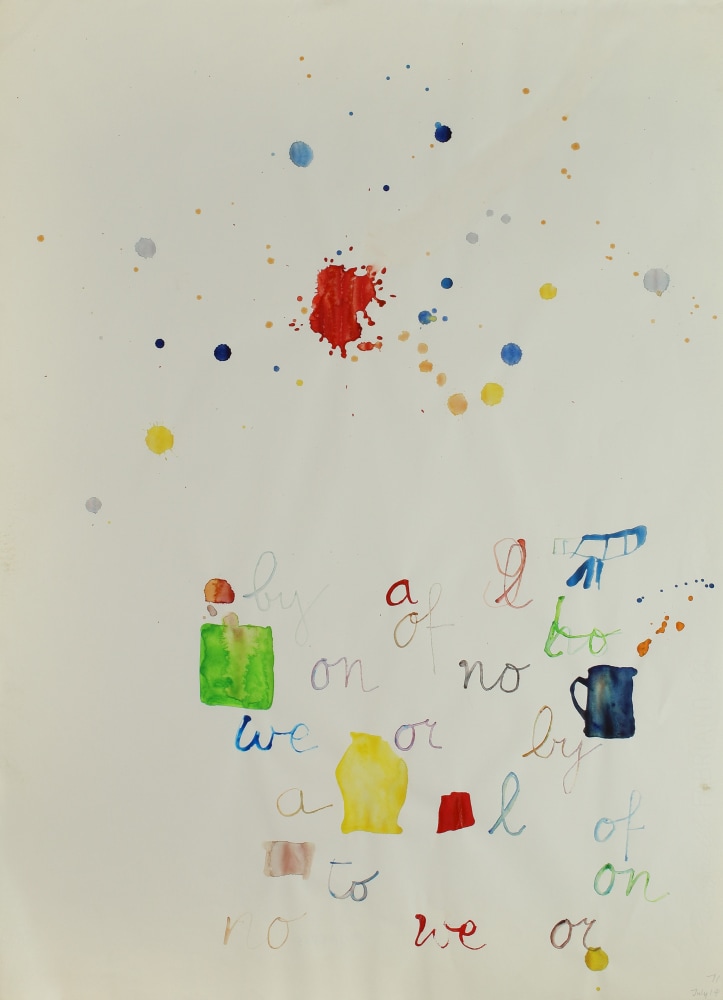 Clark Coolidge Series (July 14), 1971, watercolor on paper, 25 1/2 x 18 1/2 inches

Available