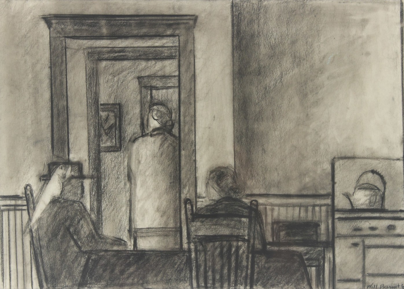 Study For The Kitchen, 1992, carbon on vellum, 11 x 15 3/8 inches

Available