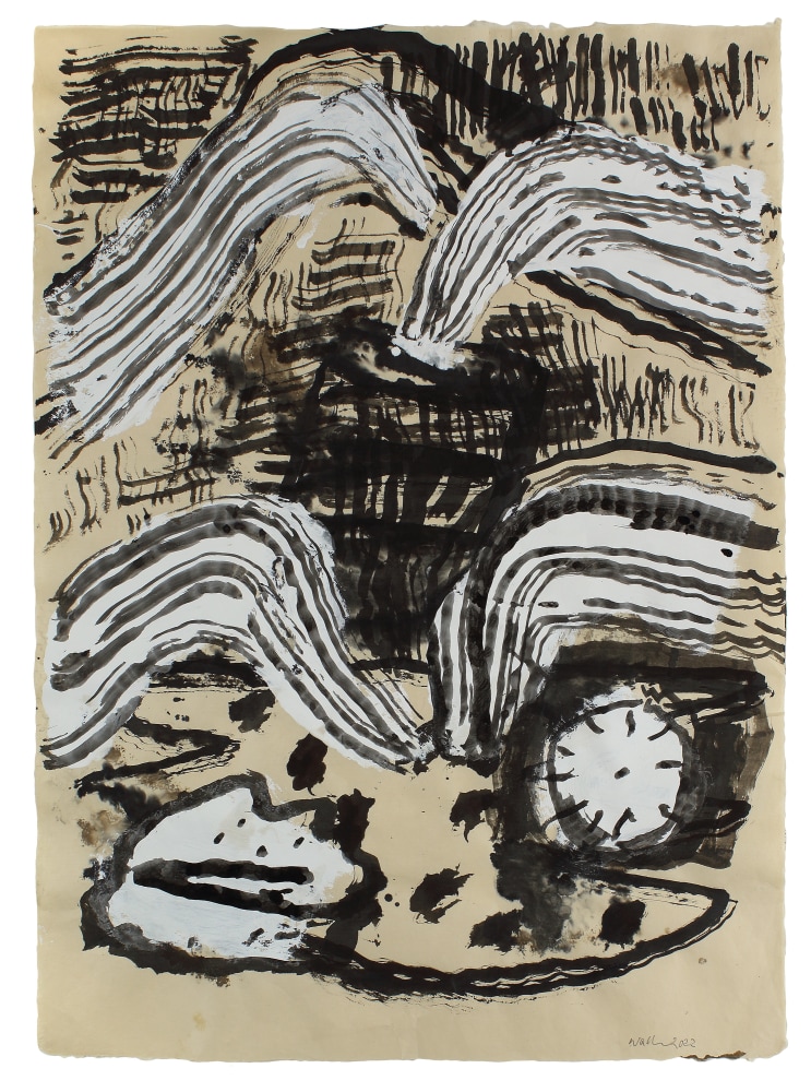 Untitled, 2022, gouache and ink on paper, 29 1/2 x 22 inches