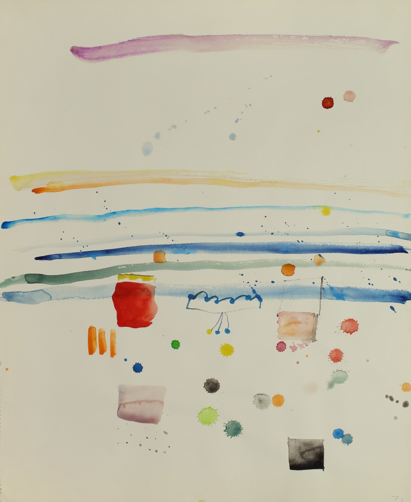 Clark Coolidge Series, 1971, watercolor on paper, 24 x 19 1/2 inches

Available