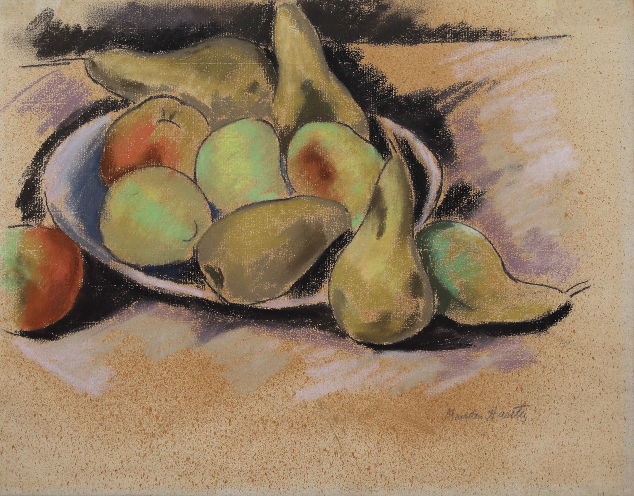 Marsden Hartley,&amp;nbsp;Pear and Apples, c. 1918 pastel on paper,&amp;nbsp;15 x 19 inches

Available